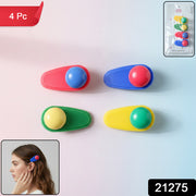 Decorative Snap Hair Clip Set (4 Pc) thumbnail 7