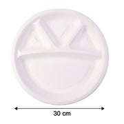 Vegnar 4 Compartment Disposable Food Serving Plate Set (10 Pc) thumbnail 4