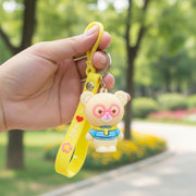 Cute Cartoon Bear Silicone Keychain (1 Pc) thumbnail 2