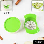 Apex Apple Cutter With Container  Unbreakable Abs Body  Stainless Steel Blades thumbnail 6