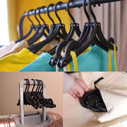 1432b 10 Pcs Portable Folding Clothes Hanger Creative Travel Easy To Carry Clothes Hanger For Adults And Children thumbnail 2
