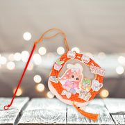 17507 Diy Traditional Lanterns Handmade Cartoon Paper Lanterns Antique Portable Lantern Hollow-out Projection Luminescent Led Lamp Diy Hanging Paper Lanterns For Festival Party Decor thumbnail 2