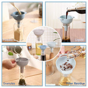 12007 3 In 1 Kitchen Funnel Set Of 3 Funnel For Filling Bottle Small Canning Funnel With Handle Food Grade Plastic Funnel With Detachable Strainer Filter For Liquid Dry Ingredients And Powder thumbnail 4