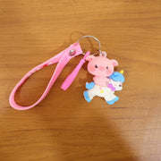 Cute Pig Riding Unicorn Cartoon Keychain (1 Pc) thumbnail 6
