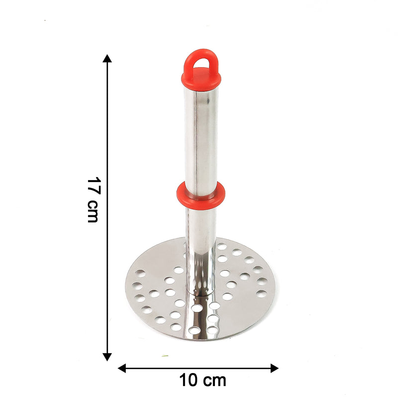 Stainless Steel Potato Masher With Ergonomic Handle (17cm  1 Pc)