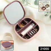 Plastic Jewelry Storage Box With Built-in Mirror  Multi-section (1 Pc) thumbnail 6