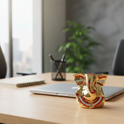 Golden Lord Ganesha Idol Decorative Showpiece (1 Pc) thumbnail 2