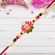 Ganesh Lotus Leaf Designer Motif Rakhi thumbnail 1