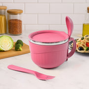 Apex Premium 700 Ml Multipurpose Noodle Bowl With Handle Lid And Fork thumbnail 5