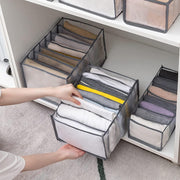 4069 Clothes Organizer +7 Grid Drawer Wardrobe Clothes Organizer Jeans Closet Cabinet Organizers Portable Foldable Storage Containers thumbnail 2
