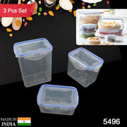 5496  Kitchen Storage Container Set With Food Grade Plastic And Air Seal Lock Lid For Storage Of Grocery Spices Dry Fruits Use For Home Office Restaurant Canteens (3 Piece Set) thumbnail 7