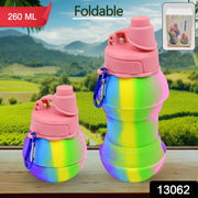 Flexible Collapsible Silicone Sports Water Bottle (260 Ml  20 Cm Folding) thumbnail 7