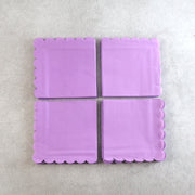 Lilac Scalloped Disposable Paper Napkin (23 X 23 Cm  120 Pc) thumbnail 1