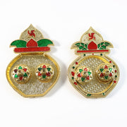 Decorative Plastic Kalash-shape Double Kumkum Box (Mix Design 1 Pc) thumbnail 3