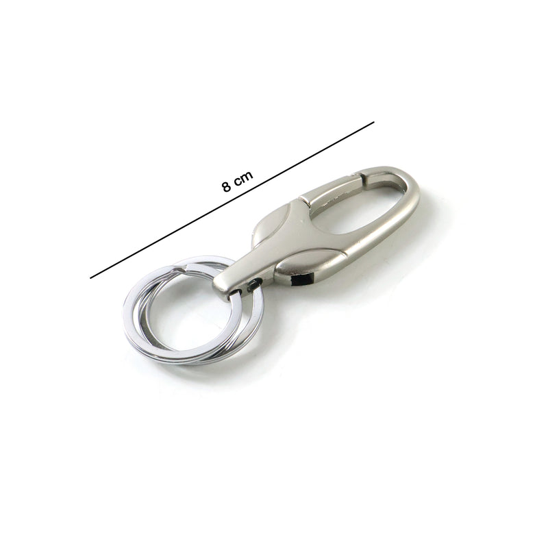 Stylish Metal Key Holder Keychain With Secure Lock Clip 1 Pc