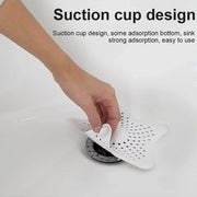 White Silicone Star Shaped Sink Filter Bathroom Hair Catcher Drain Strainers For Basin thumbnail 5