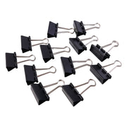 Medium Size Heavy-duty Black Binder Clips Set (32 Mm 12 Pc) thumbnail 3
