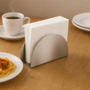 Stainless Steel Half-moon Shaped Tissue Paper Napkin Holder Stand (1 Pc) thumbnail 6