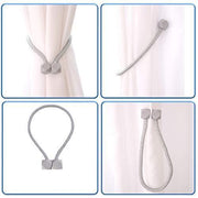 1441 Hexagonal Magnetic Braided Rope Drapery Window Curtains Loop Binding Ties Buckle (2 Pc) thumbnail 5