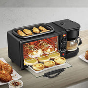 2788 3 In 1 Breakfast Maker Portable Toaster Oven Grill Pan  Coffee Maker Full Breakfast Ready At One Go thumbnail 2