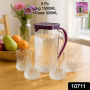 Supermom Roma Plastic Jug With Glasses Combo Set (5 Pc) thumbnail 7