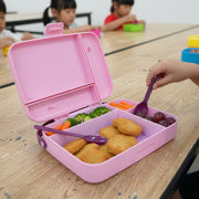 Smart Leak Proof Lunch Box With 3 Compartments And Spoon Set (1 Set) thumbnail 2