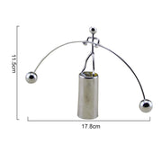 7875 Mini Steel Balance Toy Decoration Pendulum Newton Cradle Balance Ball Tumbler Desk Toy Metal Man Home Home Decoration Crafts thumbnail 5