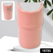 Mini Trash Can Dustbin Plastic Garbage Can With Lid (1 Pc) thumbnail 6