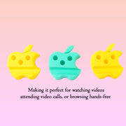 Multi-functional Apple-shaped Plastic Mobile Stand With Pen Holder (3 Pc  Mix Color) thumbnail 5