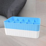 Multi-function Desktop Drawer Storage Box 10 Grid Underwear Socks Box (2 Pc Set) thumbnail 1