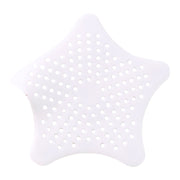 White Silicone Star Shaped Sink Filter Bathroom Hair Catcher Drain Strainers For Basin thumbnail 4
