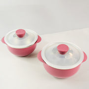 Apex Premium Plastic Serving Bowl Set With Lids (2 Pc) thumbnail 4