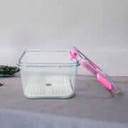 8262 High Quality Plastic Food Storage Container Clear Washable Refrigerator Food Box Food Container Fruit Box Container With Lid (1400 Ml) thumbnail 2