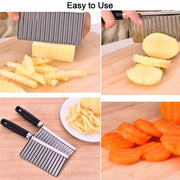 2007 Stainless Steel Vegetable Salad Chopping Knife Crinkle Cutters thumbnail 1