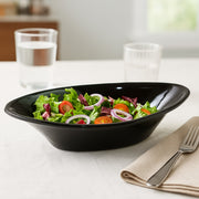 Plastic Marin Serving Bowl  Elegant Oval Deep Bowl (1 Pc  Balck) thumbnail 4