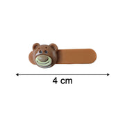 Cute Bear Face Decorative Hair Clips Set (4 Pc) thumbnail 4