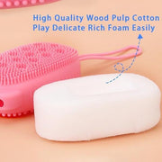 1448 Silicone Bubble Bath Spa Super Soft Body Scrubbing Brush thumbnail 3