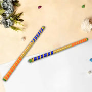 Traditional Decorative Dandiya Sticks Pair For Navratri Garba (2 Pc) thumbnail 1