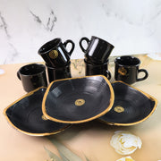 8237 Sweet Buzz Ceramic Tea  Cups  Mug Set With Seashell Shape Serving Bowl Milk Cup Coffee Cup Tea Cup Breakfast Cup Drinking Mug Or Outdoor For Household Gift For Birthday Wedding Party (8 Pcs Set) thumbnail 5