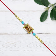 Leaping Deer Rakhi With Stone-studded Frame And Beads thumbnail 2