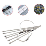Stainless Steel Cable Tie Used For Solar Industrial And Home Improvement Multipurpose High Strength Self-locking Zip Ties Multi-purpose Tie Portable Rustproof 100pcs Wide Application Zip Tie Set For Building ( 4.6x200mm  4.6x100mm   100 Pcs Set) thumbnail 3