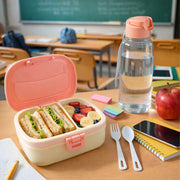 Plastic Lunch Box With Water Bottle Combo Set (1 Set) thumbnail 1