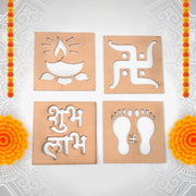 Wooden Decorative Cutouts (Mix Design  4 Pc) thumbnail 4