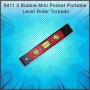 0411 3 Bubble Mini Pocket Portable Level Ruler Torpedo thumbnail 3