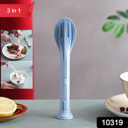 3 In 1 Reusable Spoon Knife Forks Tableware Spoon (3 Pcs Set) thumbnail 7