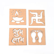 Wooden Decorative Cutouts (Mix Design  4 Pc) thumbnail 1