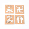 Wooden Decorative Cutouts (Mix Design  4 Pc)