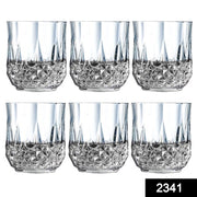 2341 Heavy Unbreakable Stylish Look Fully Transparent Glasses Set 250ml (6pcs) thumbnail 7