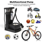 0533 Portable Mini Bike Pumpcycle Pump Foot Activated With Gauge Floor Bicycle Pump  Cycle Pump thumbnail 2