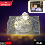 8444 Plastic Iceberg Night Light Mountain Lights Flameless Modern Clear Led Flameless Party Candles Led Lamp Home Decoration Mini Atmosphere Light Bedroom Decor Desktop Ornament Children Gift (Moq - 12 Pc) thumbnail 6